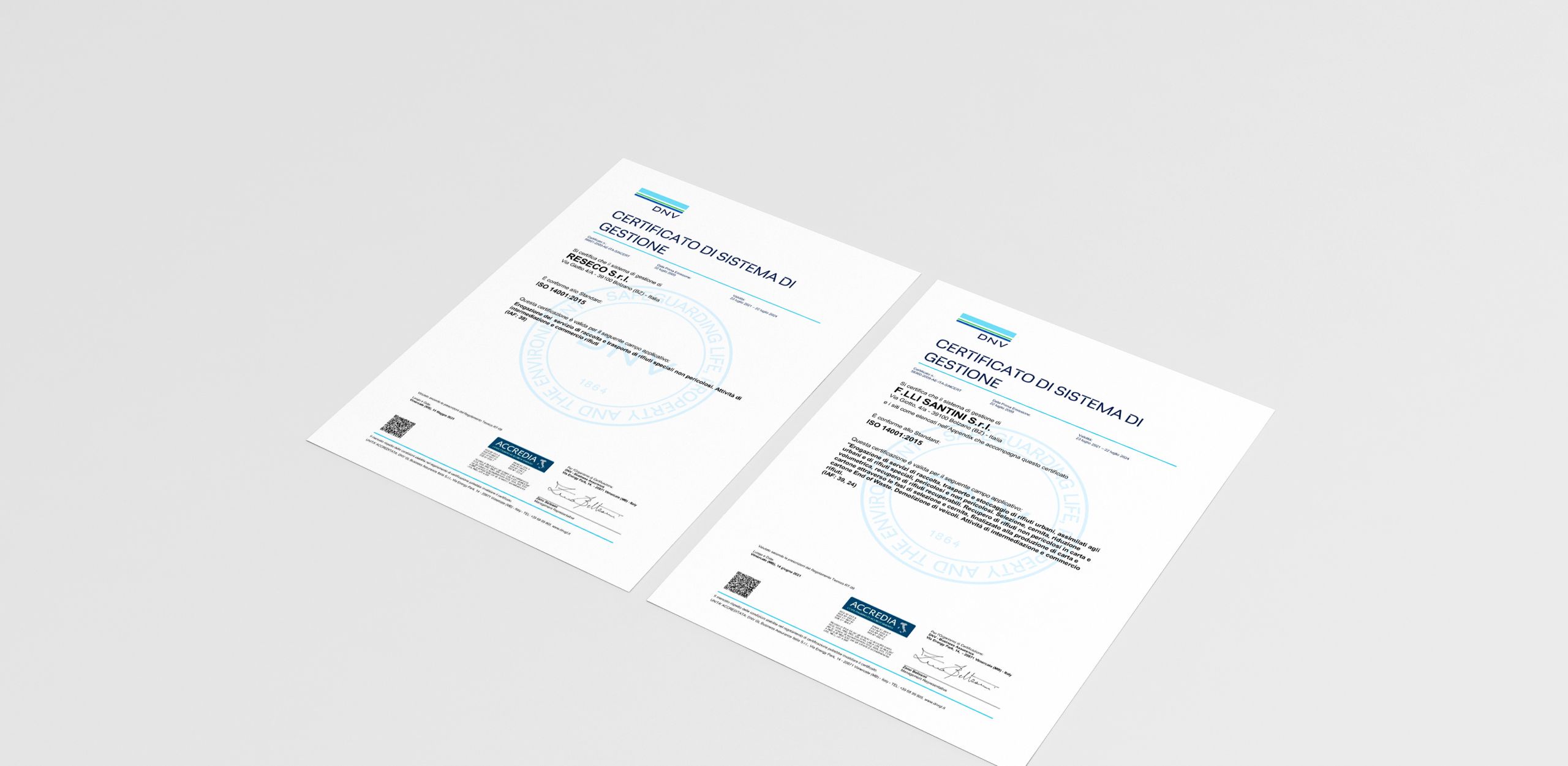 Certificato di sistema di gestione