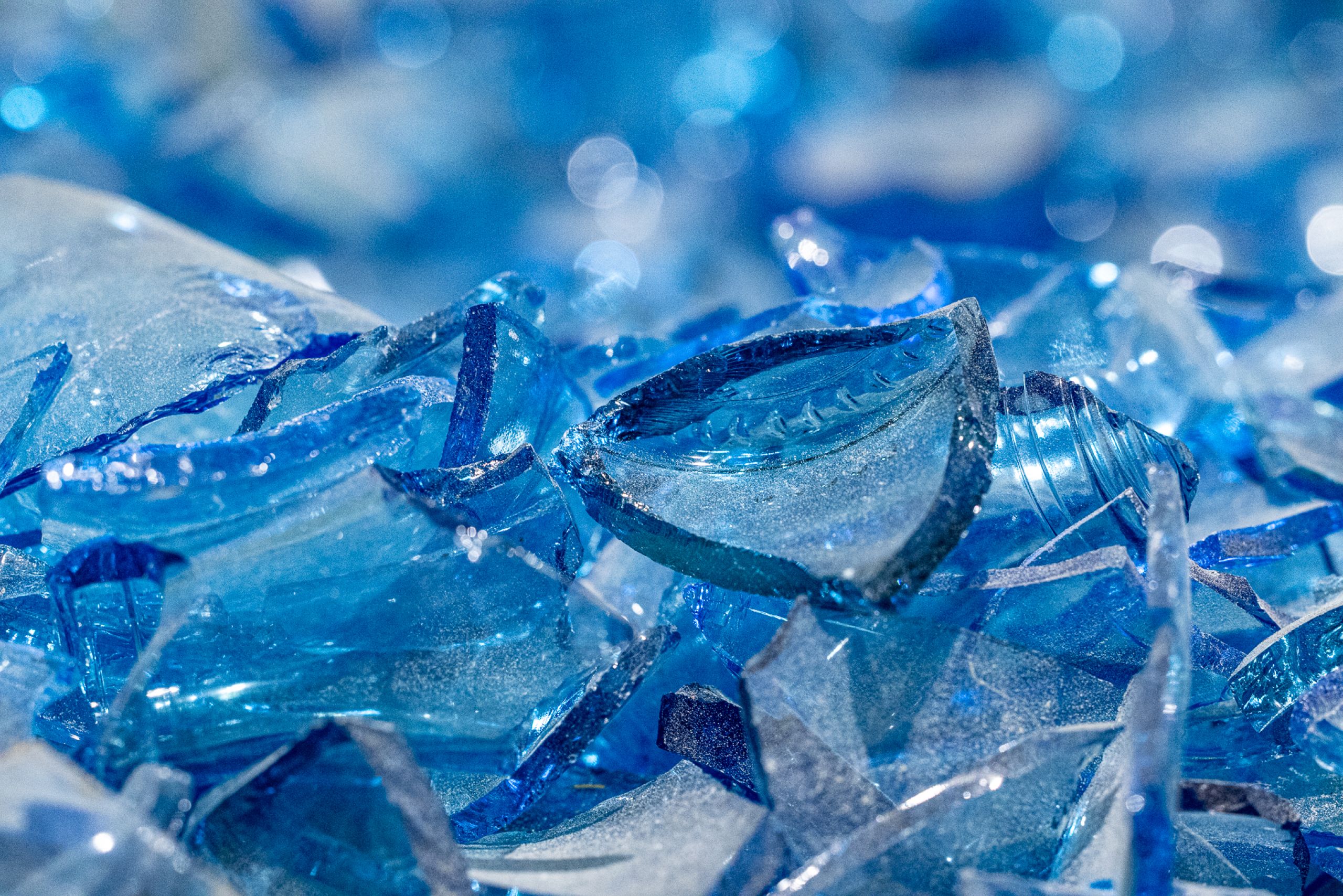 Das Recyceln von Glas